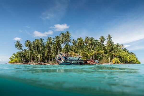 Shipwreck On Snake Island - North Mentawai - Indonesia